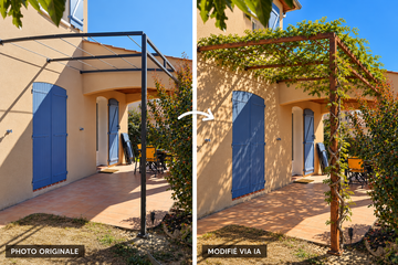 Pergola corten végétalisée - Fenouillet