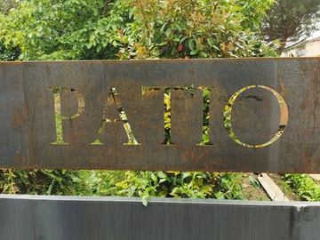 Clôture de patio en corten