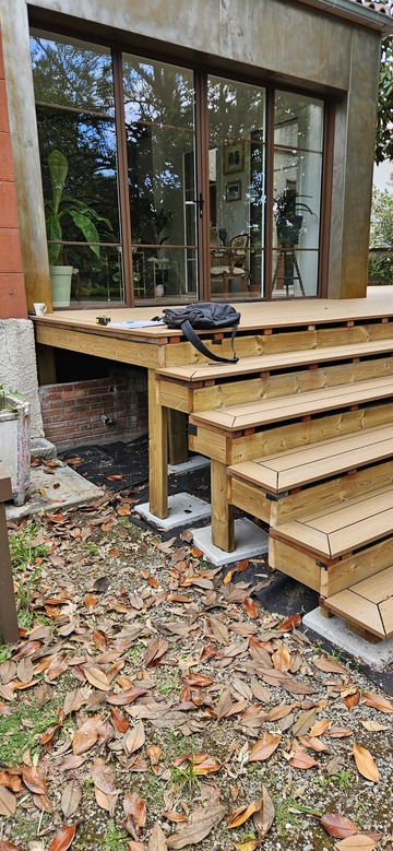 Terrasse méditerranéenne en acier corten - Aucamville