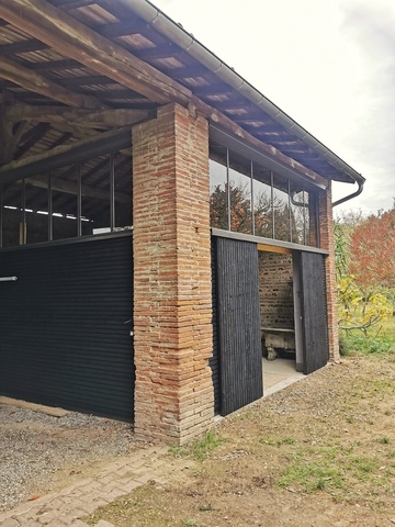 Verrière atelier en acier thermolaqué à Tournefeuille – Atelier Coucoureux