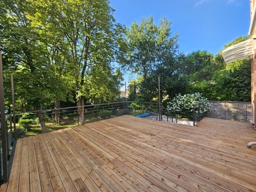 Structure et garde-corps en acier thermolaqué 2100S pour terrasse 6x3m