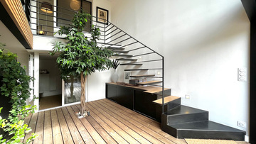 Escalier suspendu 1/4 tournant à Toulouse